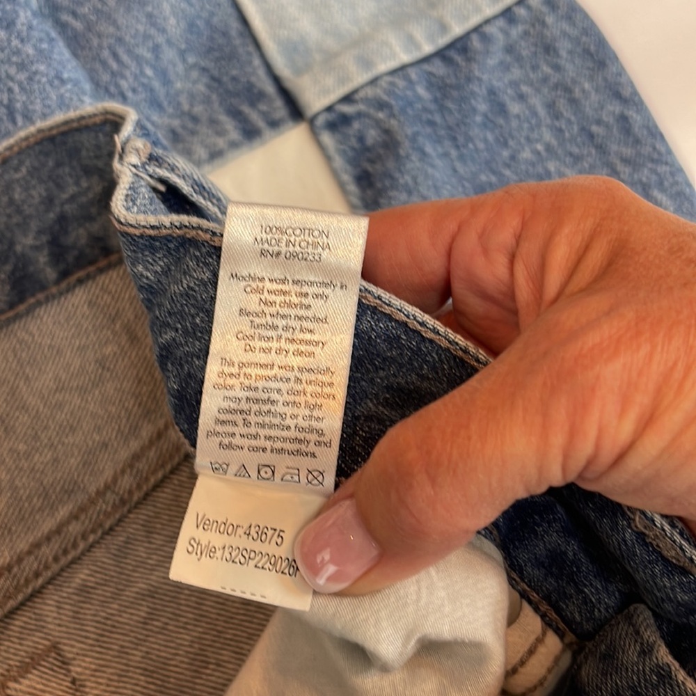 PacSun Vintage Loose Jeans Mens Patchwork Straight Leg - Picture 6 of 7
